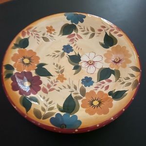 Vintage 1980s Sunset bouquet Pattern Dinner Plates
